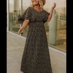 Black Floral Maxi Dress
